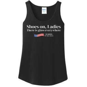 Shoes On Ladies There Is Glass Everywhere Harris Walz 2024 Ladies Essential Tank