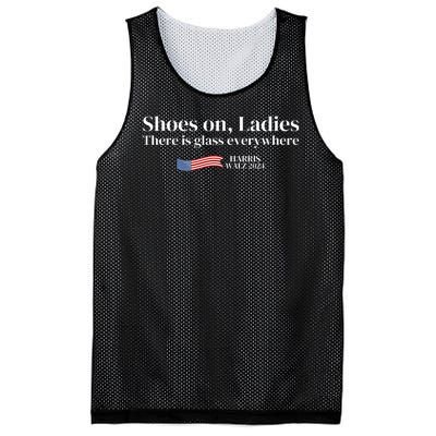 Shoes On Ladies There Is Glass Everywhere Harris Walz 2024 Mesh Reversible Basketball Jersey Tank