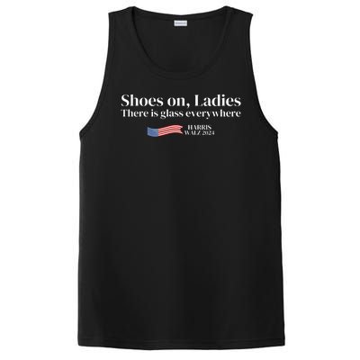 Shoes On Ladies There Is Glass Everywhere Harris Walz 2024 PosiCharge Competitor Tank