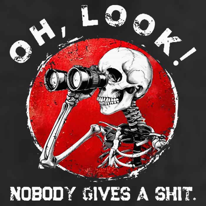 Skeleton Oh Look Nobody Gives A Shit Trucker Hat