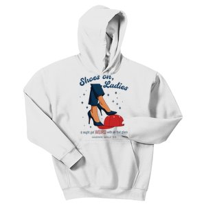 Shoes On Ladies Harris Walz 2024 Campaign Anti Trump Kids Hoodie