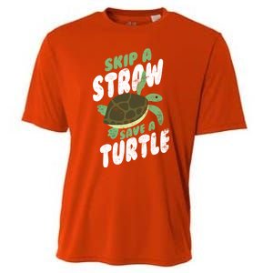 Saving Ocean Life Skip A Straw Save A Turtle Meaningful Gift Cooling Performance Crew T-Shirt