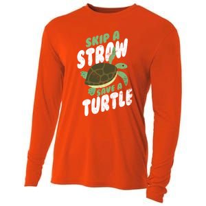 Saving Ocean Life Skip A Straw Save A Turtle Meaningful Gift Cooling Performance Long Sleeve Crew