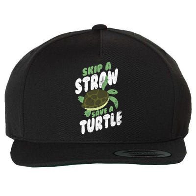 Saving Ocean Life Skip A Straw Save A Turtle Meaningful Gift Wool Snapback Cap