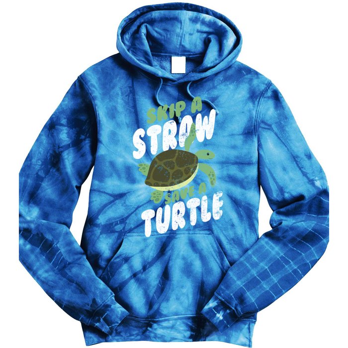 Saving Ocean Life Skip A Straw Save A Turtle Meaningful Gift Tie Dye Hoodie