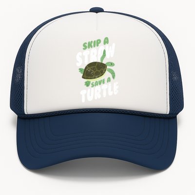 Saving Ocean Life Skip A Straw Save A Turtle Meaningful Gift Trucker Hat