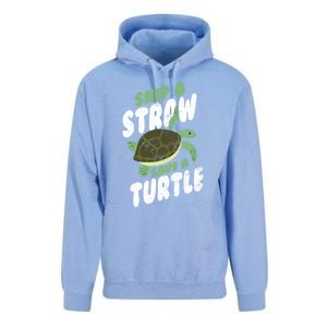 Saving Ocean Life Skip A Straw Save A Turtle Meaningful Gift Unisex Surf Hoodie