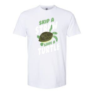 Saving Ocean Life Skip A Straw Save A Turtle Meaningful Gift Softstyle CVC T-Shirt