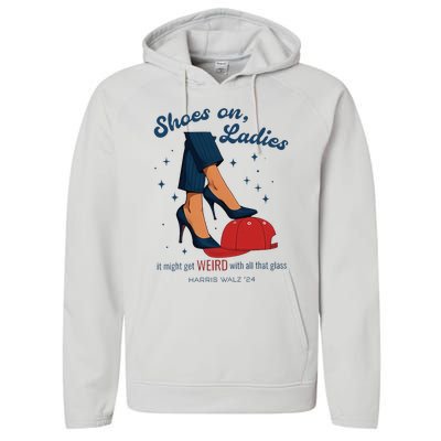 Shoes On Ladies Harris Walz 2024 Performance Fleece Hoodie