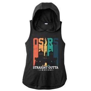 Straight Outta Lumbridge Gift Ladies PosiCharge Tri-Blend Wicking Draft Hoodie Tank