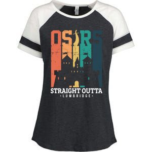 Straight Outta Lumbridge Gift Enza Ladies Jersey Colorblock Tee