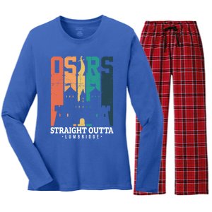 Straight Outta Lumbridge Gift Women's Long Sleeve Flannel Pajama Set 