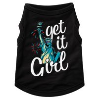 Statue of Liberty Get It American Flag 4th of July Doggie Tank