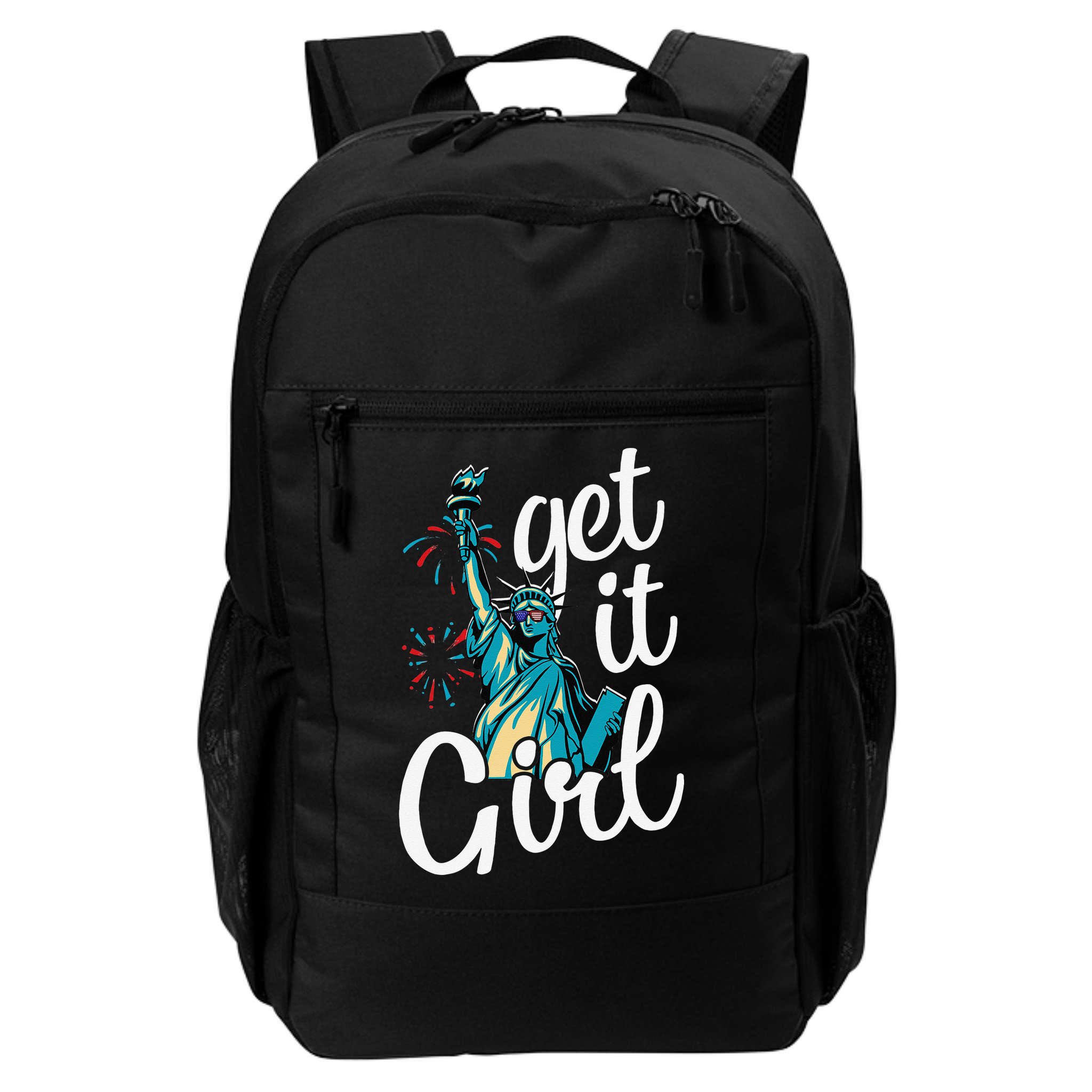 Statue of Liberty Get It American Flag 4th of July Backpack