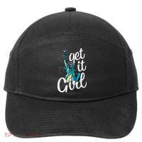Statue of Liberty Get It American Flag 4th of July 7-Panel Snapback Hat