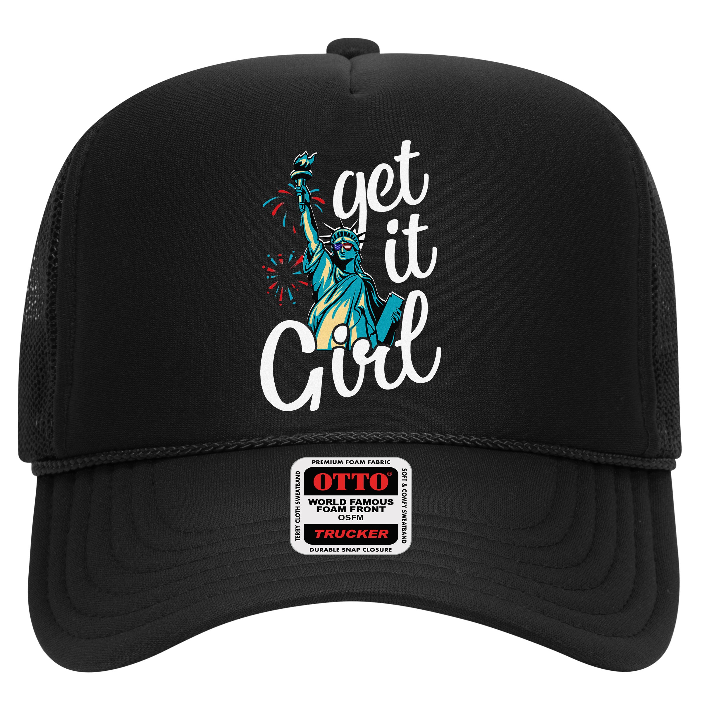 Statue of Liberty Get It American Flag 4th of July Hat