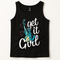 Statue of Liberty Get It American Flag 4th of July Tank Top