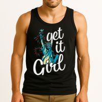 Statue of Liberty Get It American Flag 4th of July Tank Top