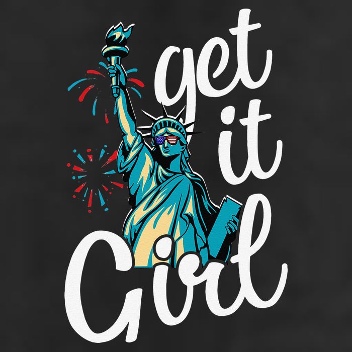 Statue of Liberty Get It American Flag 4th of July Golf Towel