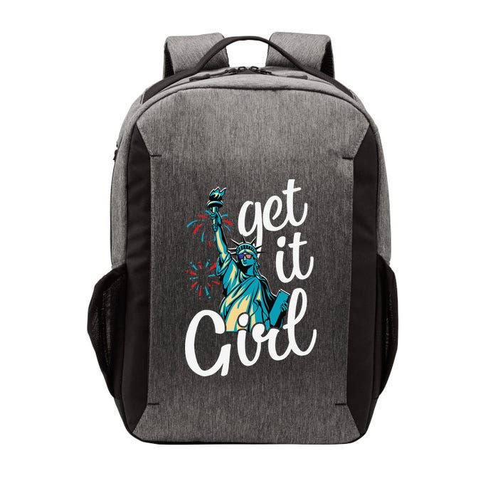 Statue of Liberty Get It American Flag 4th of July Vector Backpack