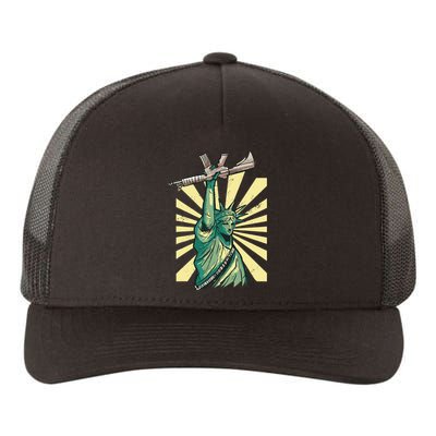 Statue Of Liberty Ar 15 Gun Loving American Yupoong Adult 5-Panel Trucker Hat