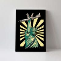 Statue Of Liberty Ar 15 Gun Loving American Canvas