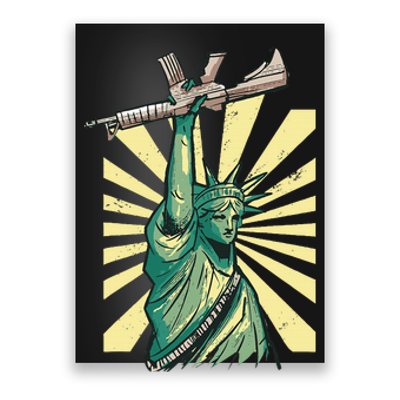 Statue Of Liberty Ar 15 Gun Loving American Poster