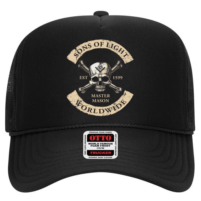 Sons Of Light Worldwide Freemasons High Crown Mesh Back Trucker Hat