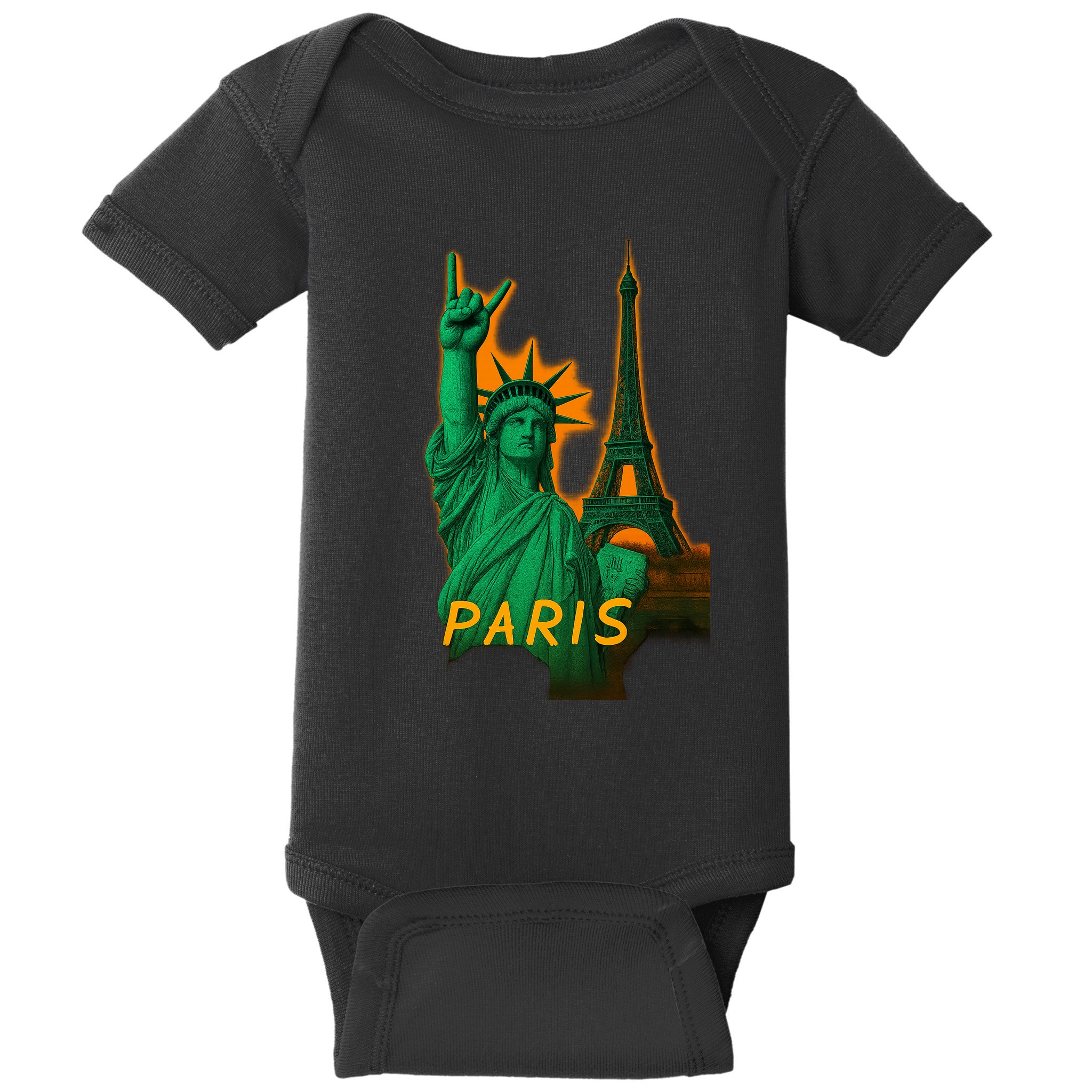 Statue Of Liberty Peace Sign Baby Bodysuit