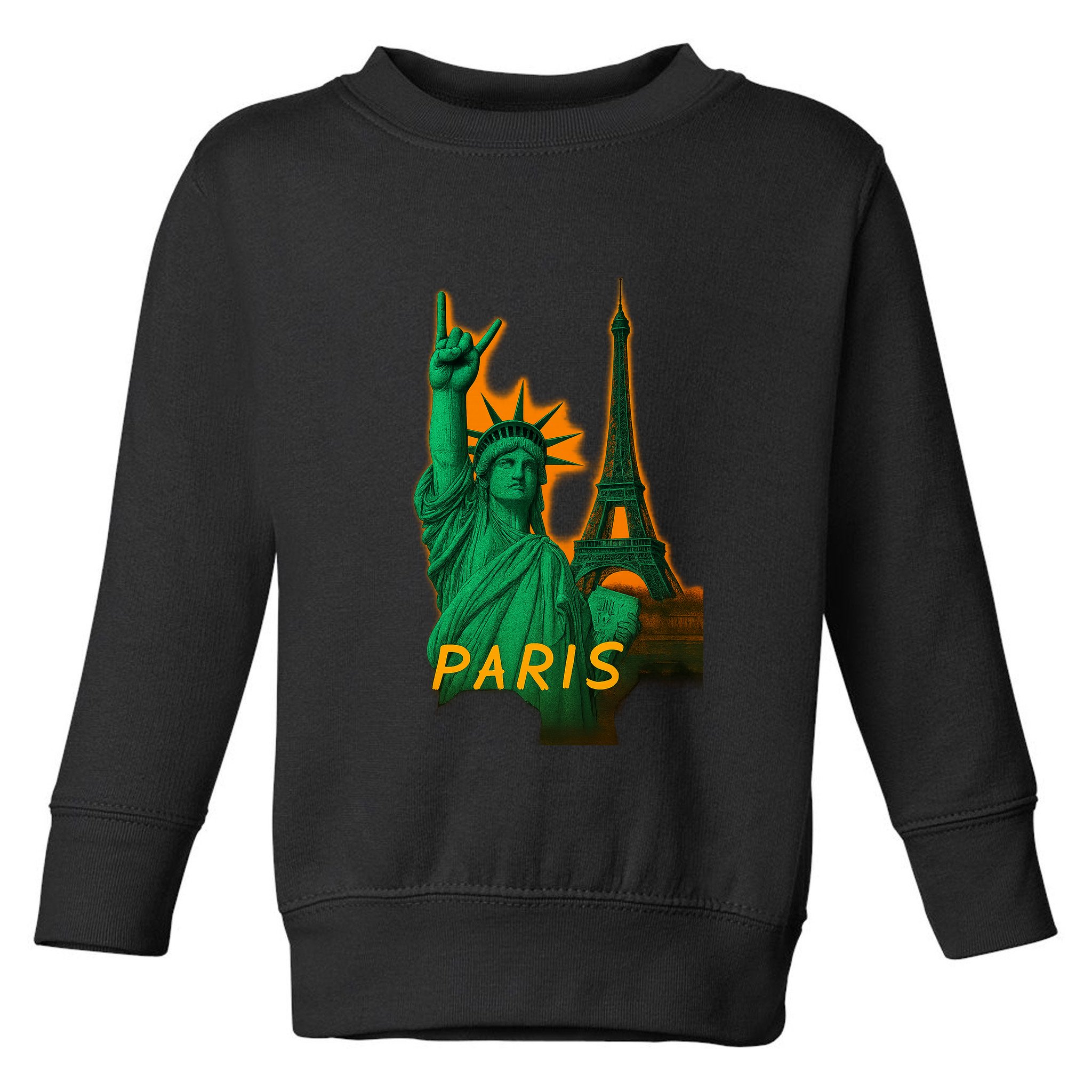 Statue Of Liberty Peace Sign Toddler Sweatshirt