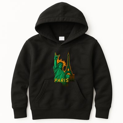Statue Of Liberty Peace Sign Kids Hoodie