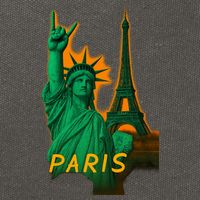 Statue Of Liberty Peace Sign Cotton Canvas Backpack