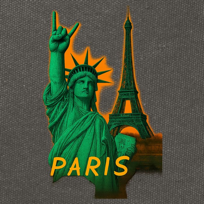 Statue Of Liberty Peace Sign Cotton Canvas Backpack