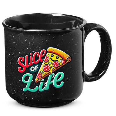 Slice Of Life Cartoon Pizza 15oz Campfire Ceramic Mug