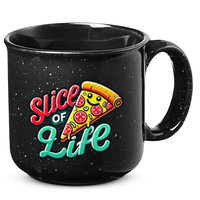 Slice Of Life Cartoon Pizza 15oz Campfire Ceramic Mug
