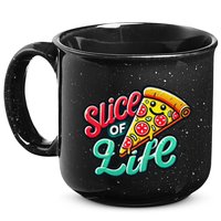 Slice Of Life Cartoon Pizza 15oz Campfire Ceramic Mug