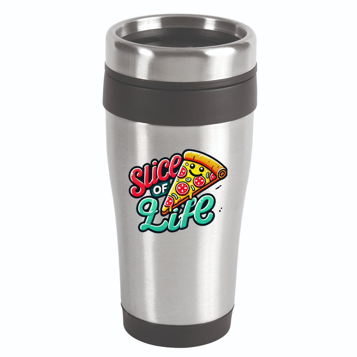 Slice Of Life Cartoon Pizza 16oz Travel Tumbler