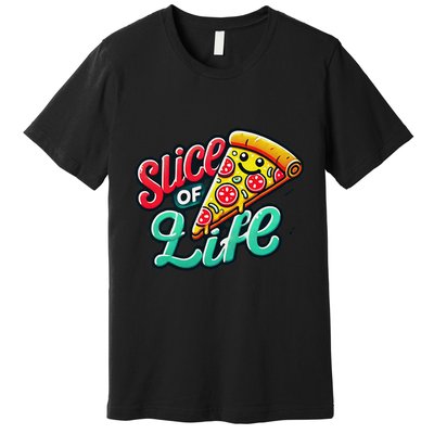 Slice Of Life Cartoon Pizza Premium T-Shirt