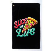 Slice Of Life Cartoon Pizza Golf Towel