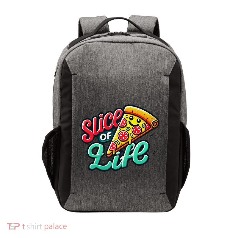 Slice Of Life Cartoon Pizza Vector Backpack