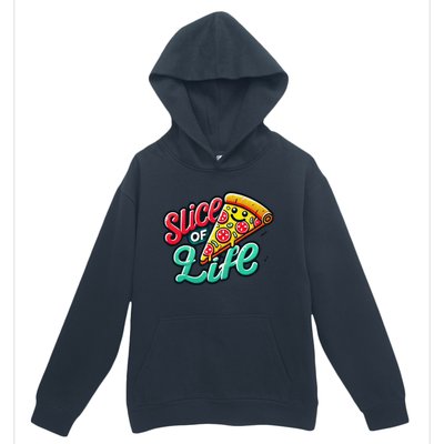 Slice Of Life Cartoon Pizza Urban Pullover Hoodie