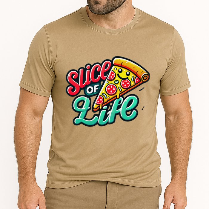 Slice Of Life Cartoon Pizza Cooling Performance Crew T-Shirt