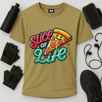 Slice Of Life Cartoon Pizza Cooling Performance Crew T-Shirt