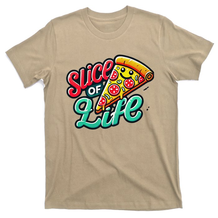 Slice Of Life Cartoon Pizza T-Shirt