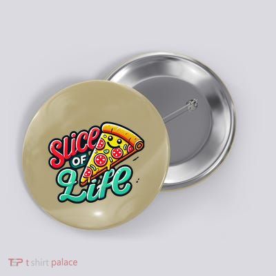 Slice Of Life Cartoon Pizza Button