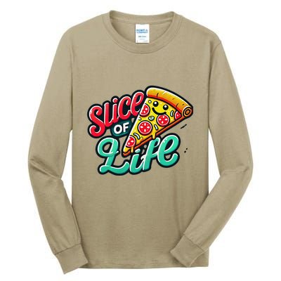 Slice Of Life Cartoon Pizza Tall Long Sleeve T-Shirt