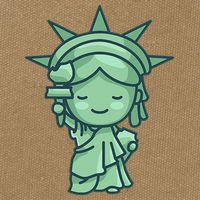 Statue Of Liberty Cute Nyc New York City Manhattan Cotton Canvas Backpack