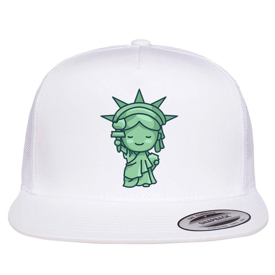 Statue Of Liberty Cute Nyc New York City Manhattan Flat Bill Trucker Hat