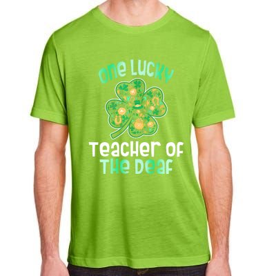 Shamrock One Lucky Teacher One Lucky Teacher Of The Deaf St Gift Adult ChromaSoft Performance T-Shirt