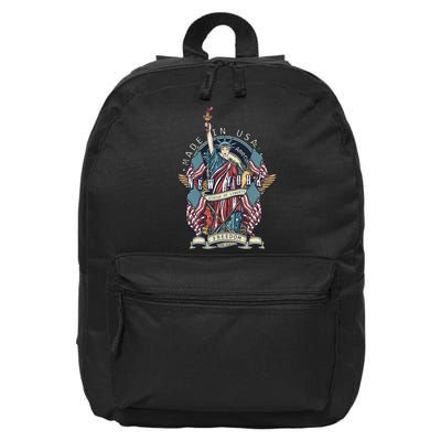 Statue Of Liberty New York Art 16 in Basic Backpack